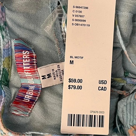 URBAN OUTFITTERS‎ Georgia Tiered Floral Loose Strappy Back Dress Medium NWT - Picture 6 of 7